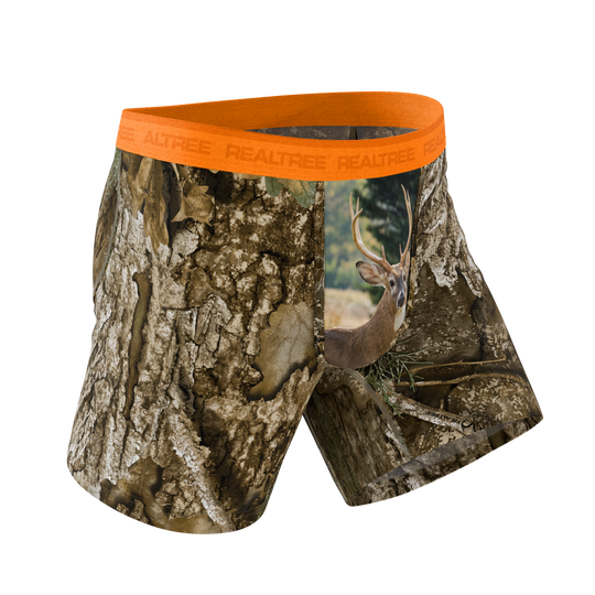 The Wild Game Realtree x Shinesty Neon Orange Ball Hammock® Pouch Underwear