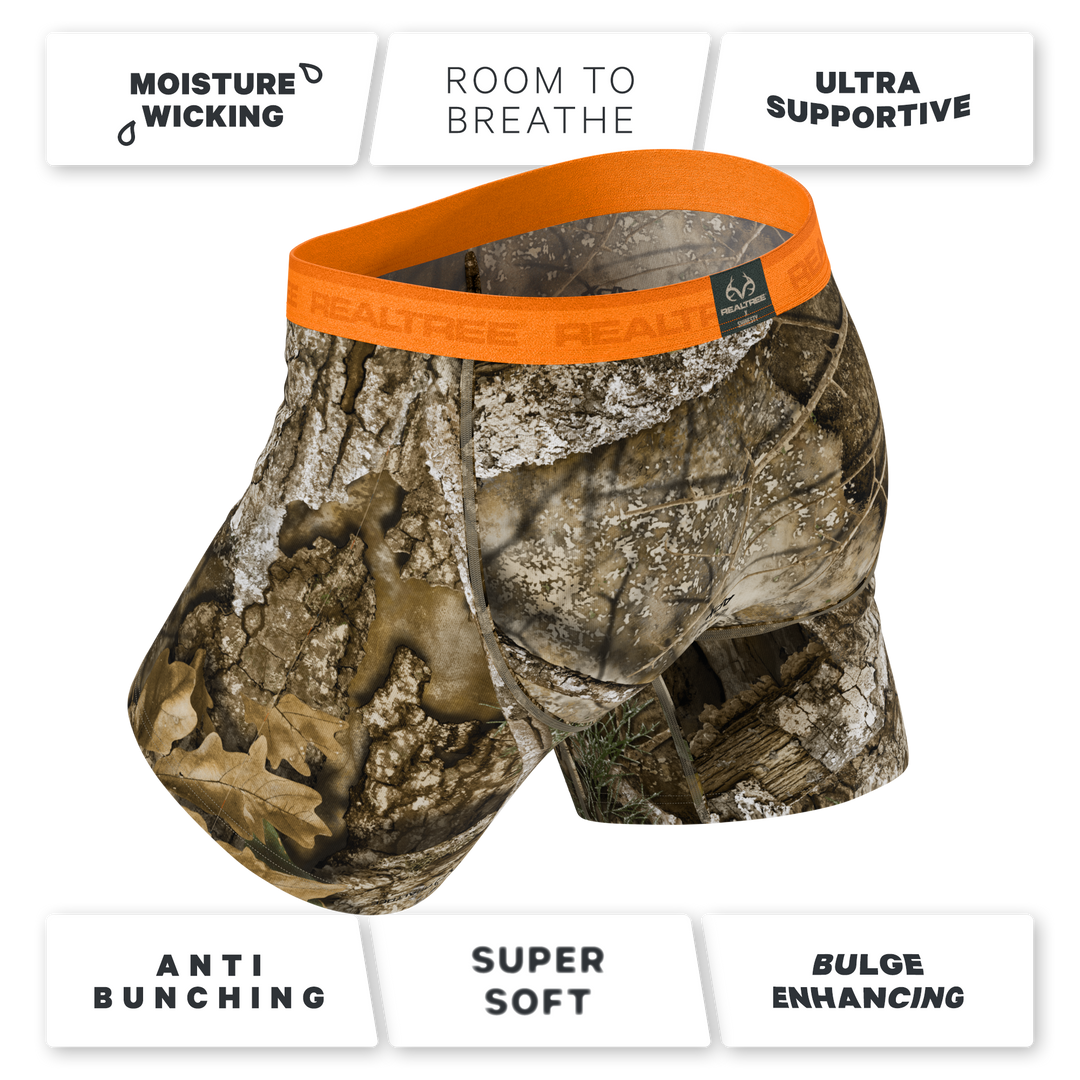 The Wild Game Realtree x Shinesty Neon Orange Ball Hammock® Pouch Underwear