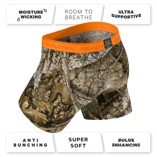 The Wild Game Realtree x Shinesty Neon Orange Ball Hammock® Pouch Underwear