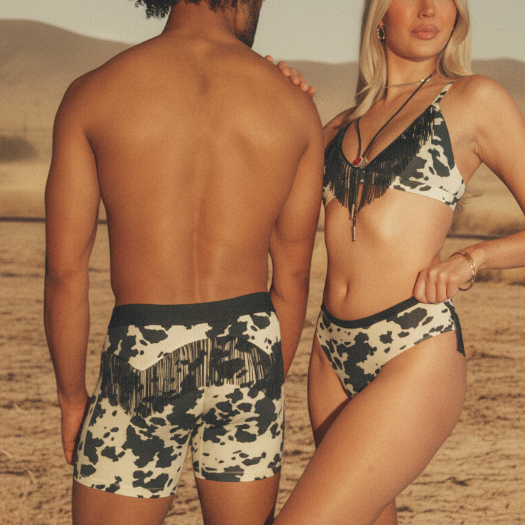 The Graze Escape Cow Hide Fringe Ball Hammock® Pouch Underwear